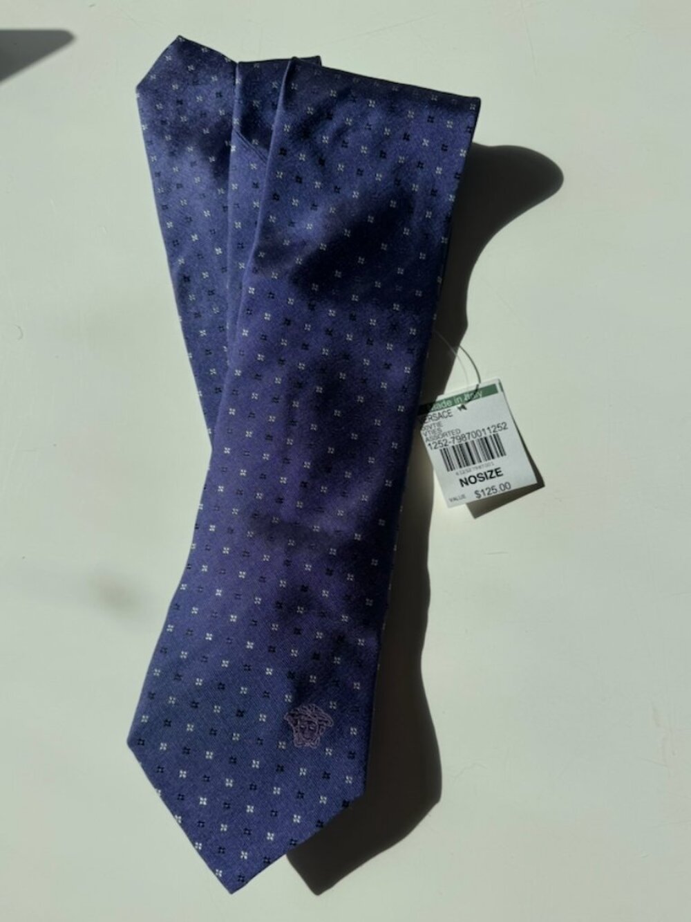 BRAND NEW Versace Silk Blue Tie